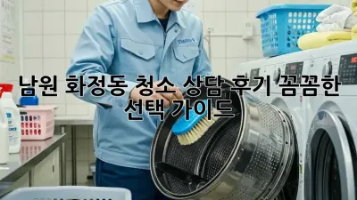 남원 화정동 청소 상담 후기: 꼼꼼한 선택 가이드